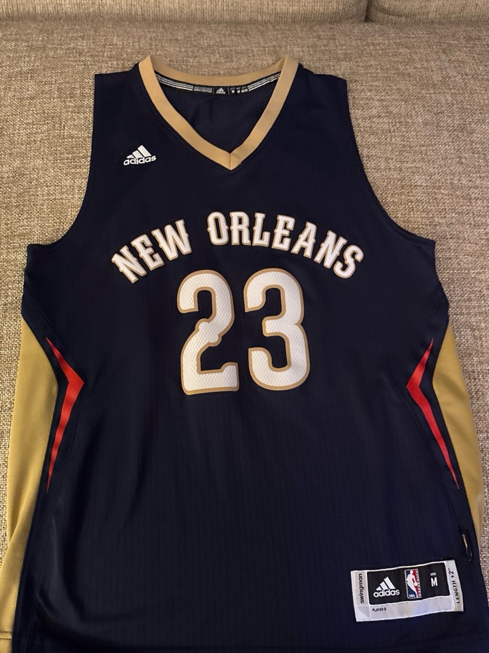 adidas Navy and Gold Basketball Jersey